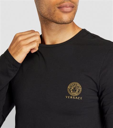 versace shirt logo|Versace long sleeve shirt.